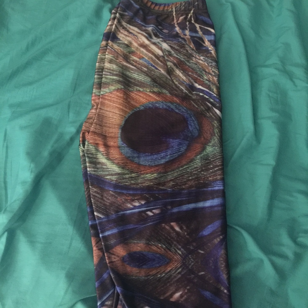 Online Legging Store Peacock leggings XL